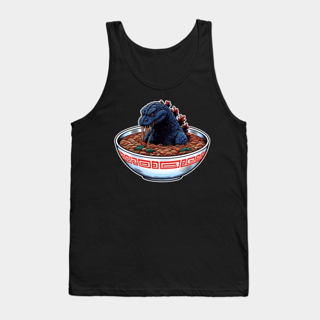 Godzilla Ramen 2 Tank Top by Bentonhio